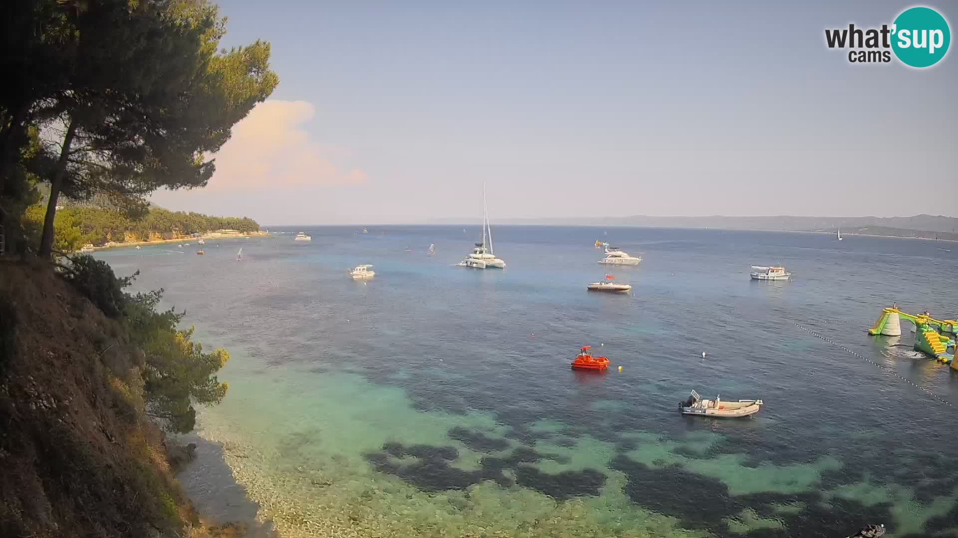 Webcam Spiaggia Potočine Bol – Vista live sulla spiaggia Borak, Isola di Brač
