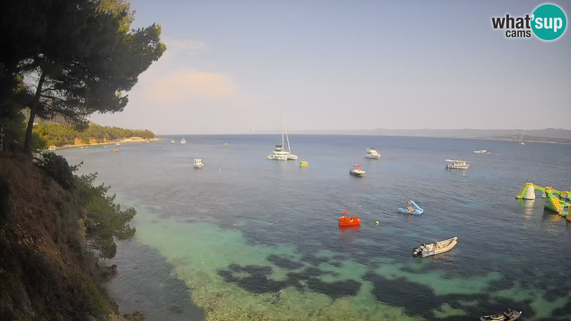 Web kamera Potočine Bol – Pogled uživo na plažu Borak, otok Brač
