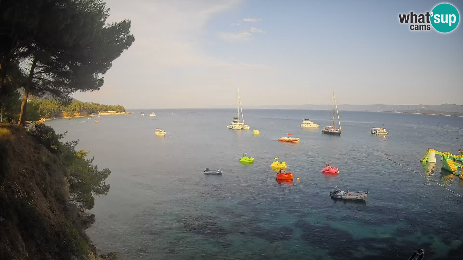 Webcam Spiaggia Potočine Bol – Vista live sulla spiaggia Borak, Isola di Brač