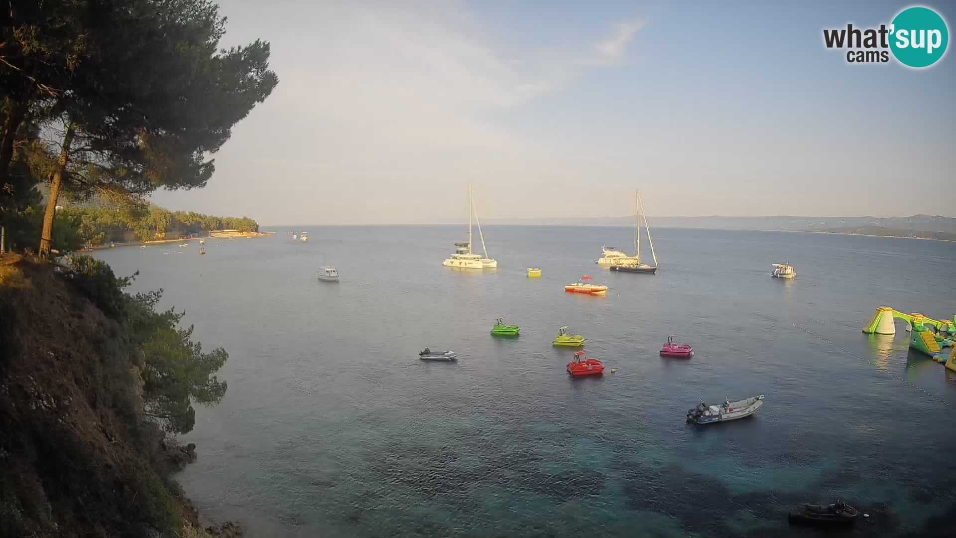 Webcam Spiaggia Potočine Bol – Vista live sulla spiaggia Borak, Isola di Brač