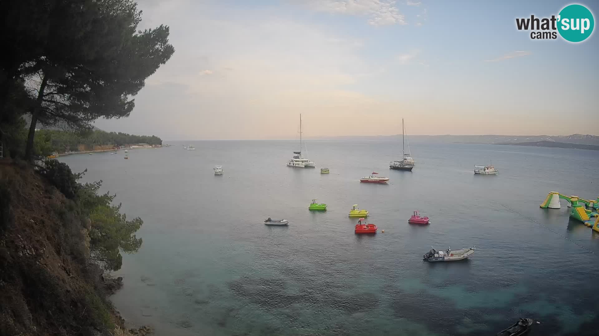 Webcam Spiaggia Potočine Bol – Vista live sulla spiaggia Borak, Isola di Brač