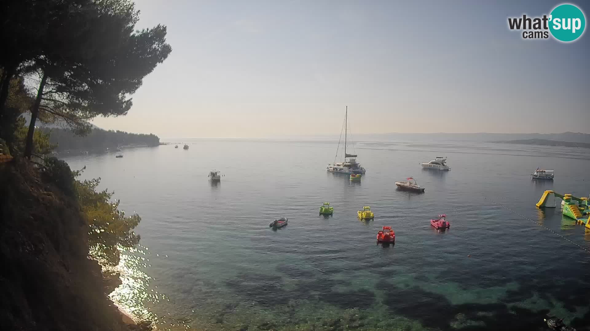 Webcam Spiaggia Potočine Bol – Vista live sulla spiaggia Borak, Isola di Brač