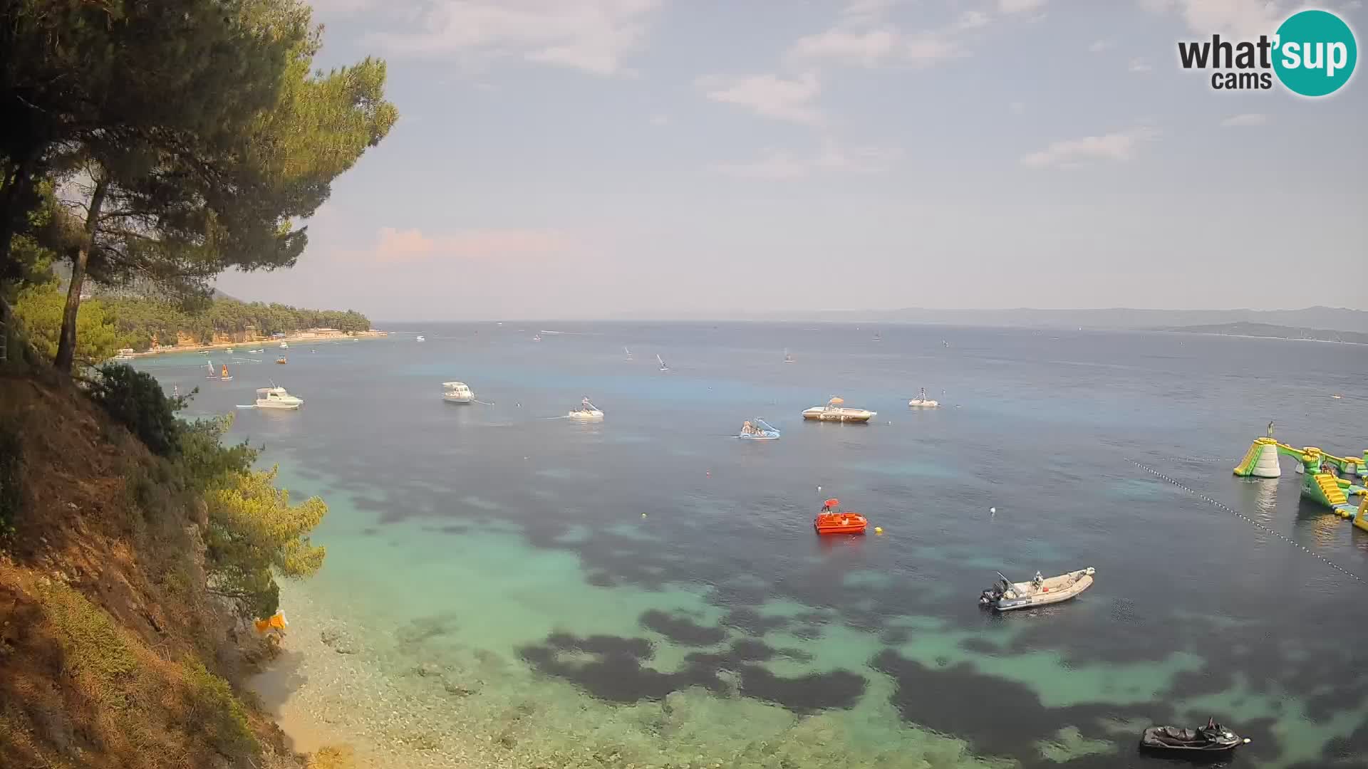 Webcam Spiaggia Potočine Bol – Vista live sulla spiaggia Borak, Isola di Brač