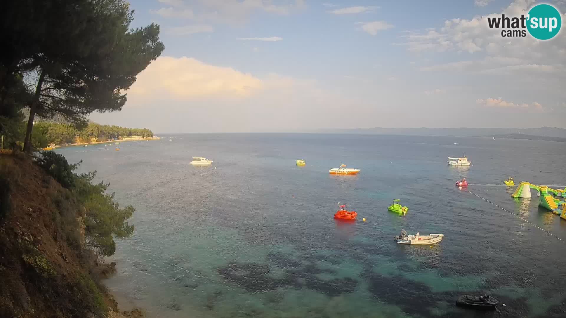 Web kamera Potočine Bol – Pogled uživo na plažu Borak, otok Brač