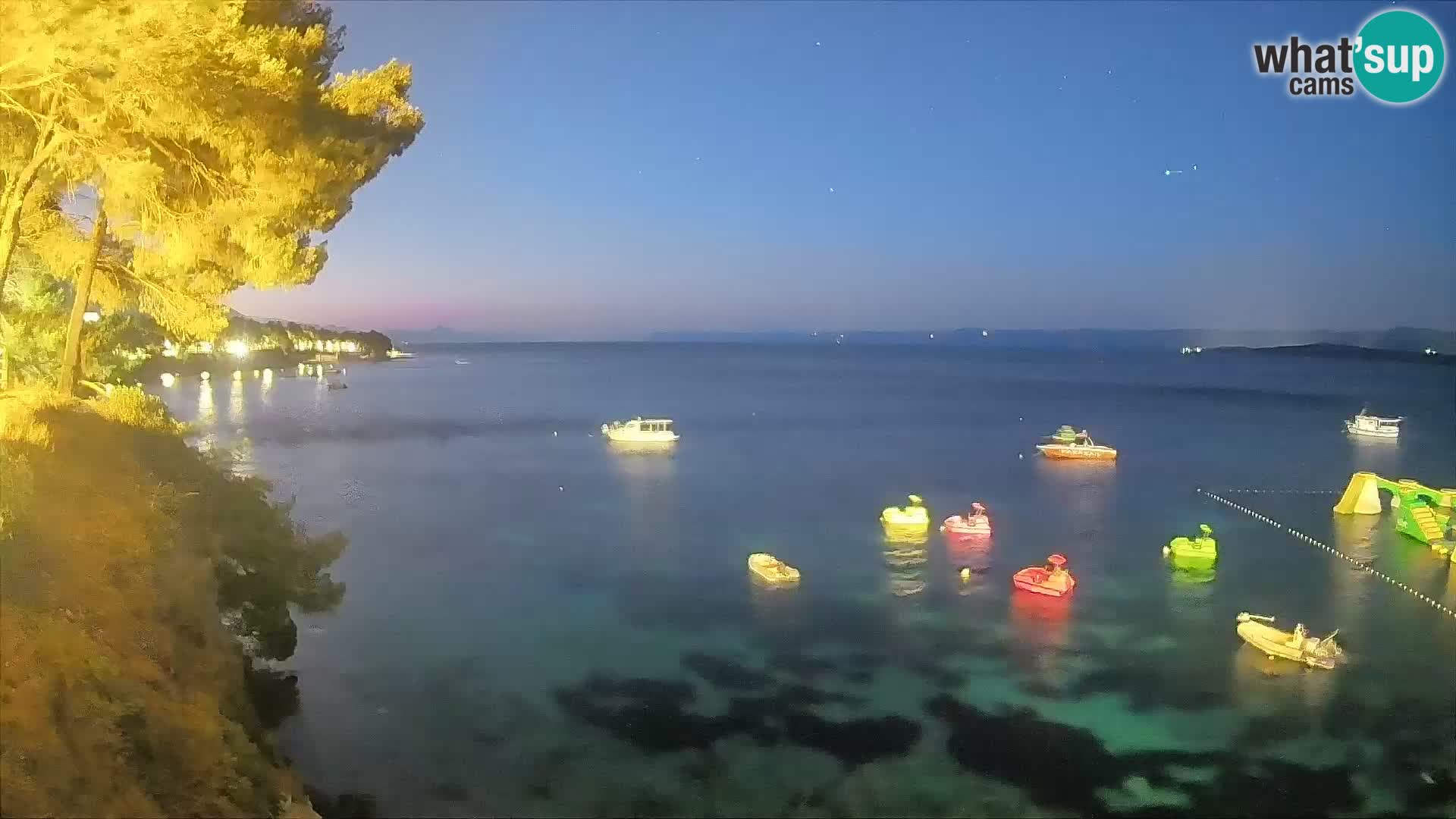 Webcam Spiaggia Potočine Bol – Vista live sulla spiaggia Borak, Isola di Brač