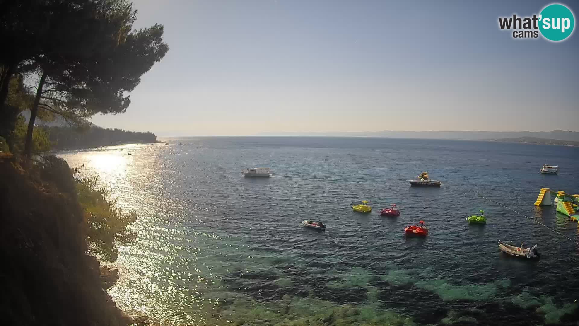 Web kamera Potočine Bol – Pogled uživo na plažu Borak, otok Brač