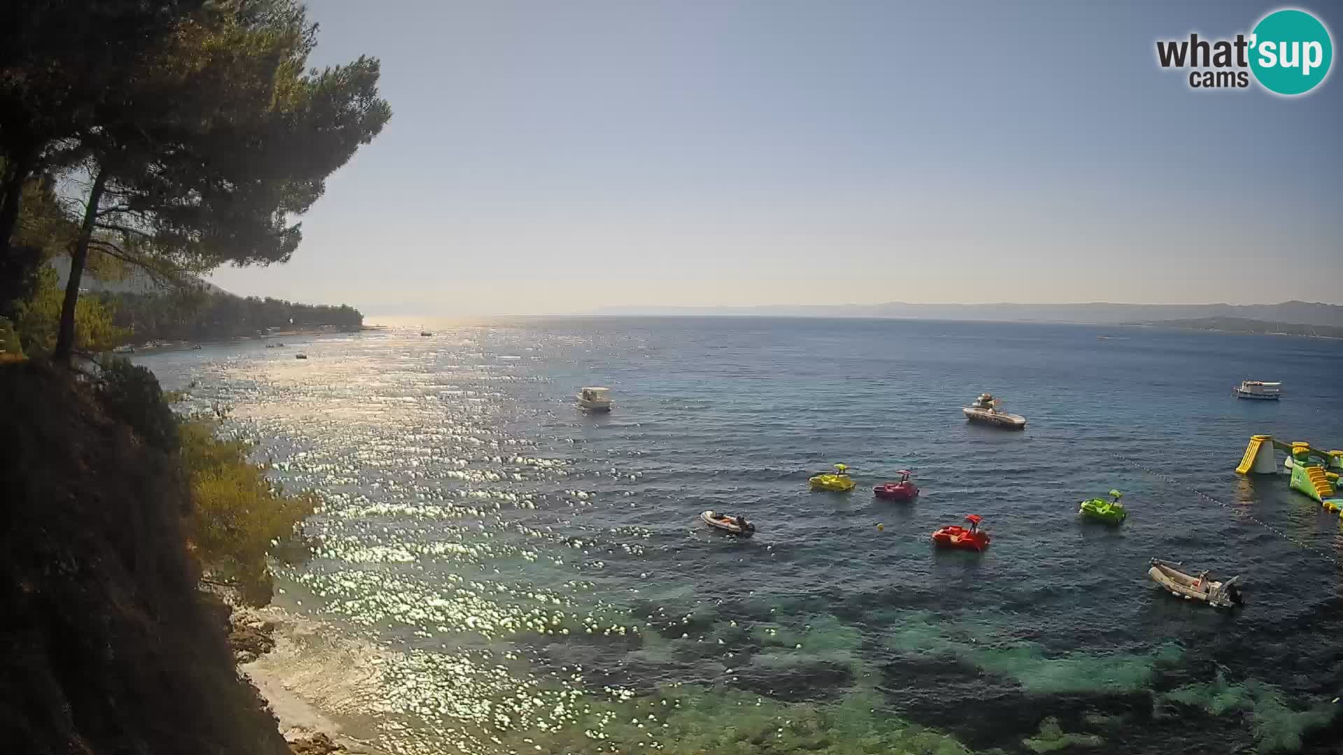 Webcam Spiaggia Potočine Bol – Vista live sulla spiaggia Borak, Isola di Brač