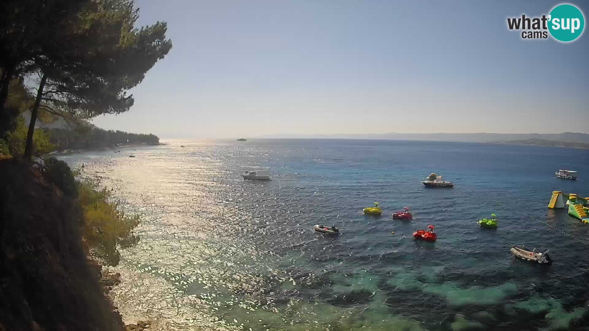 Webcam Spiaggia Potočine Bol – Vista live sulla spiaggia Borak, Isola di Brač