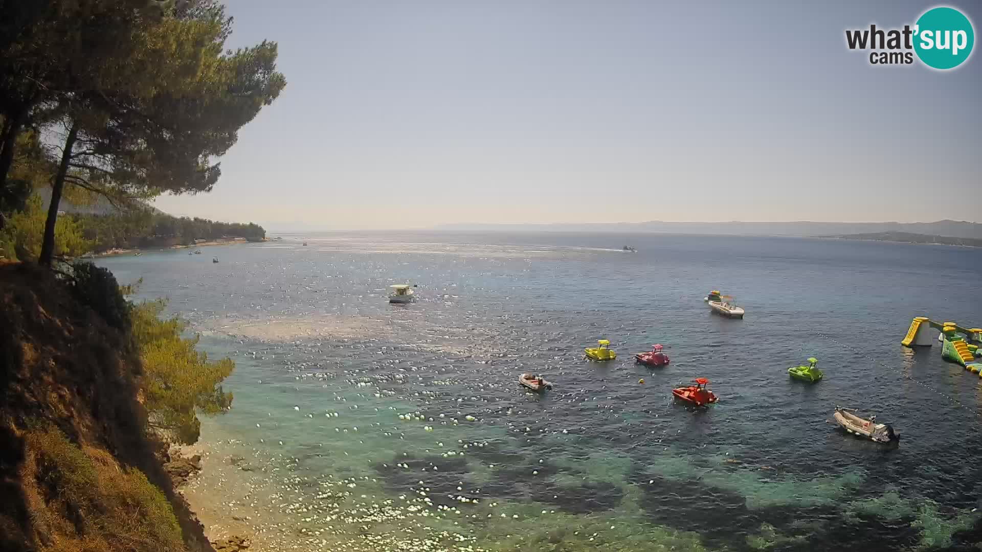 Webcam Spiaggia Potočine Bol – Vista live sulla spiaggia Borak, Isola di Brač