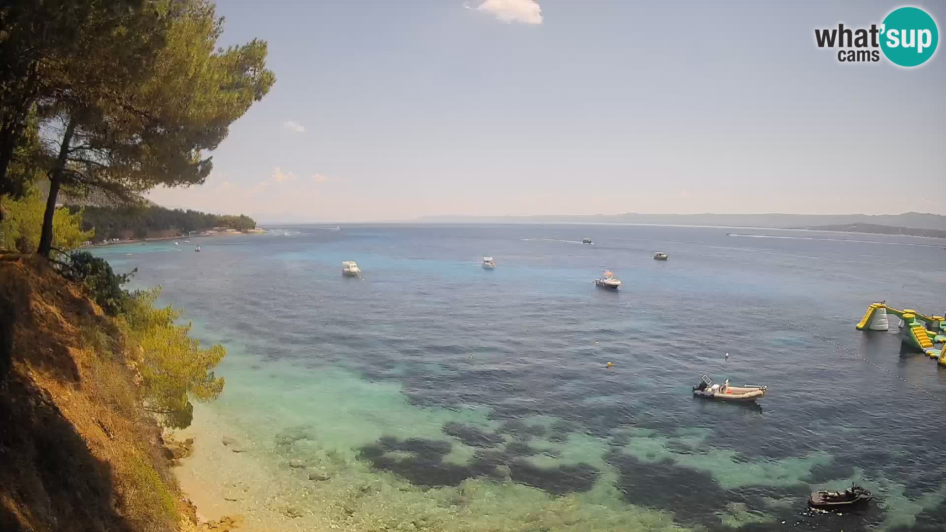 Webcam Spiaggia Potočine Bol – Vista live sulla spiaggia Borak, Isola di Brač