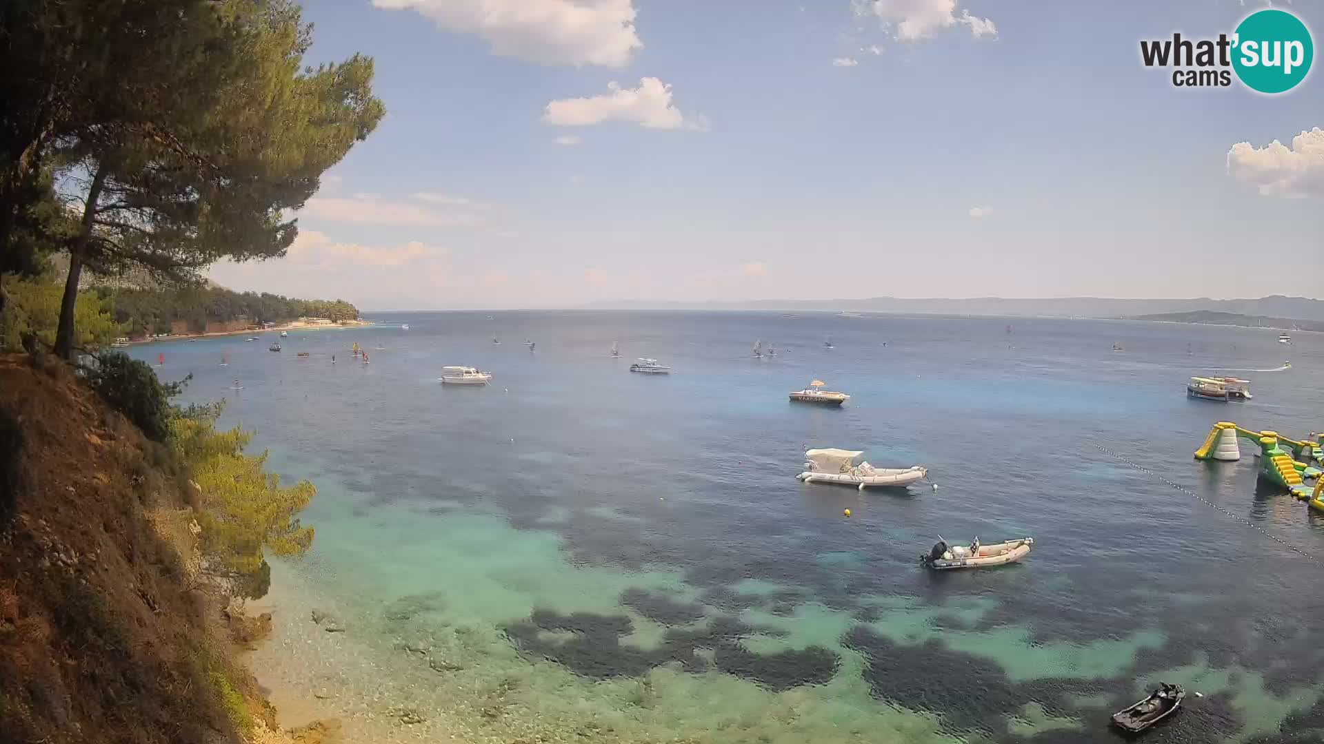Webcam Spiaggia Potočine Bol – Vista live sulla spiaggia Borak, Isola di Brač