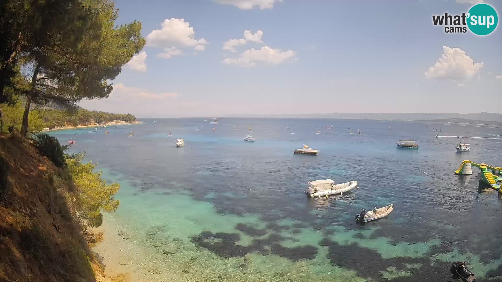 Web kamera Potočine Bol – Pogled uživo na plažu Borak, otok Brač