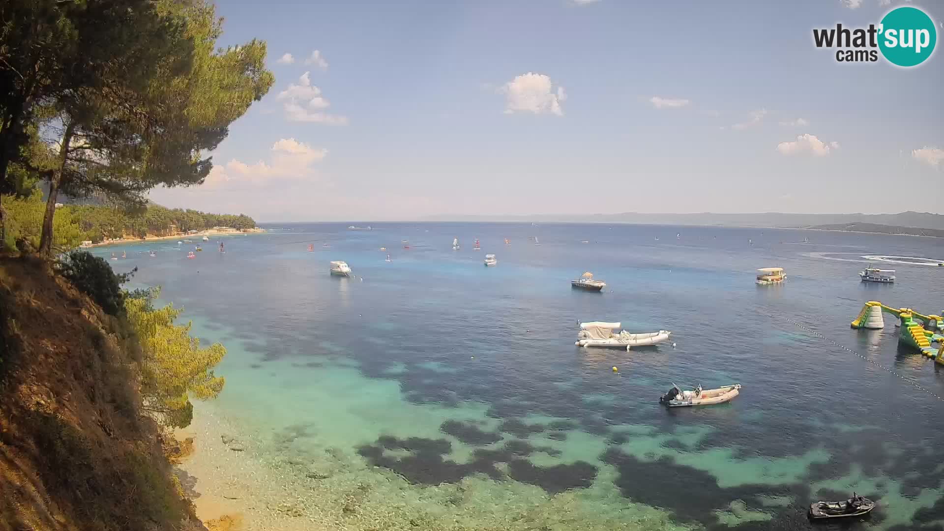 Webcam Spiaggia Potočine Bol – Vista live sulla spiaggia Borak, Isola di Brač