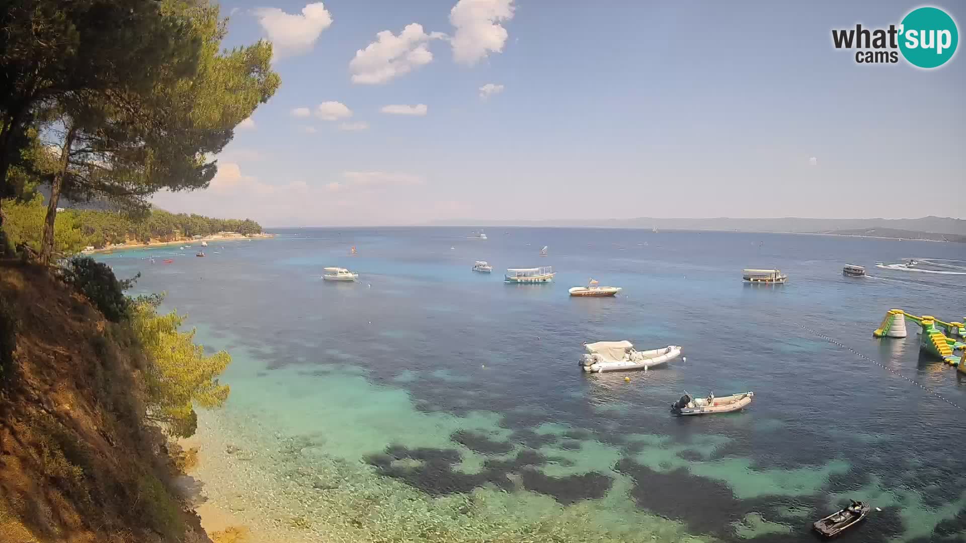 Webcam Spiaggia Potočine Bol – Vista live sulla spiaggia Borak, Isola di Brač