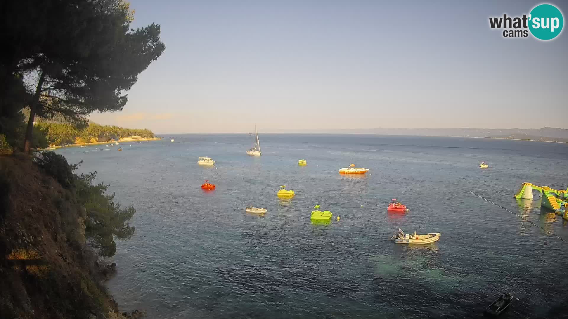 Webcam Spiaggia Potočine Bol – Vista live sulla spiaggia Borak, Isola di Brač