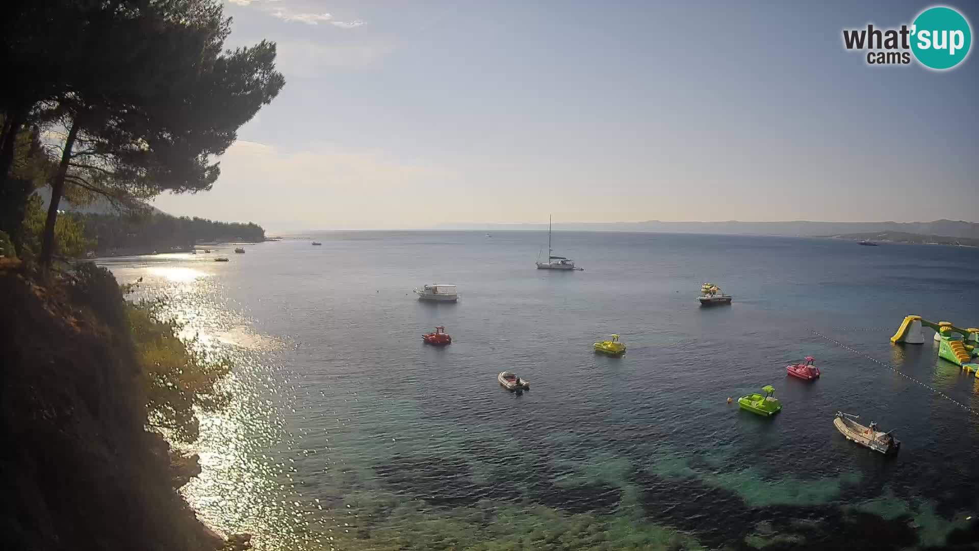Webcam Spiaggia Potočine Bol – Vista live sulla spiaggia Borak, Isola di Brač