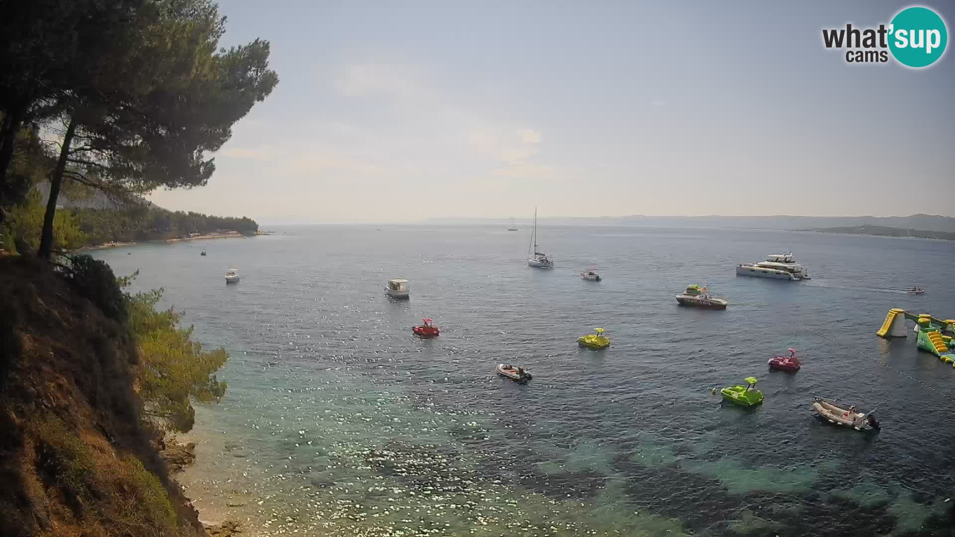 Web kamera Potočine Bol – Pogled uživo na plažu Borak, otok Brač