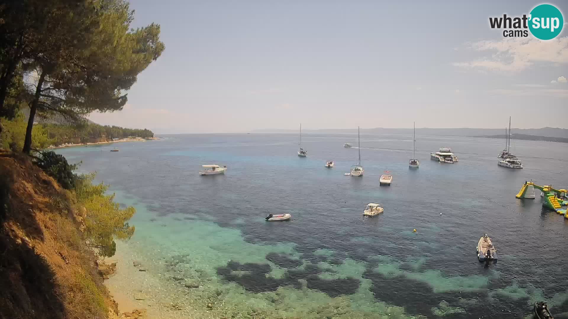Webcam Spiaggia Potočine Bol – Vista live sulla spiaggia Borak, Isola di Brač