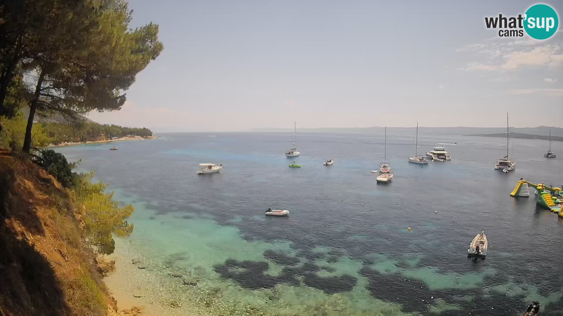 Webcam Spiaggia Potočine Bol – Vista live sulla spiaggia Borak, Isola di Brač