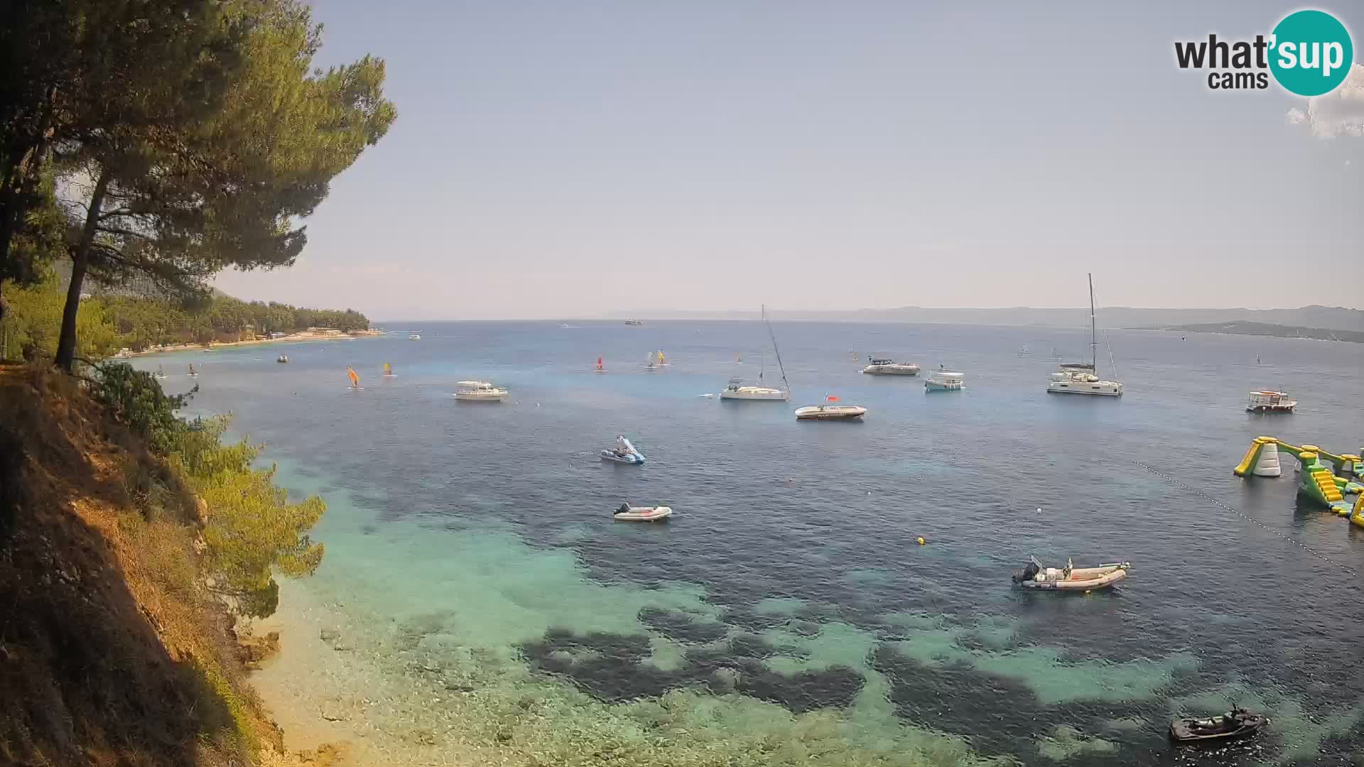 Webcam Spiaggia Potočine Bol – Vista live sulla spiaggia Borak, Isola di Brač