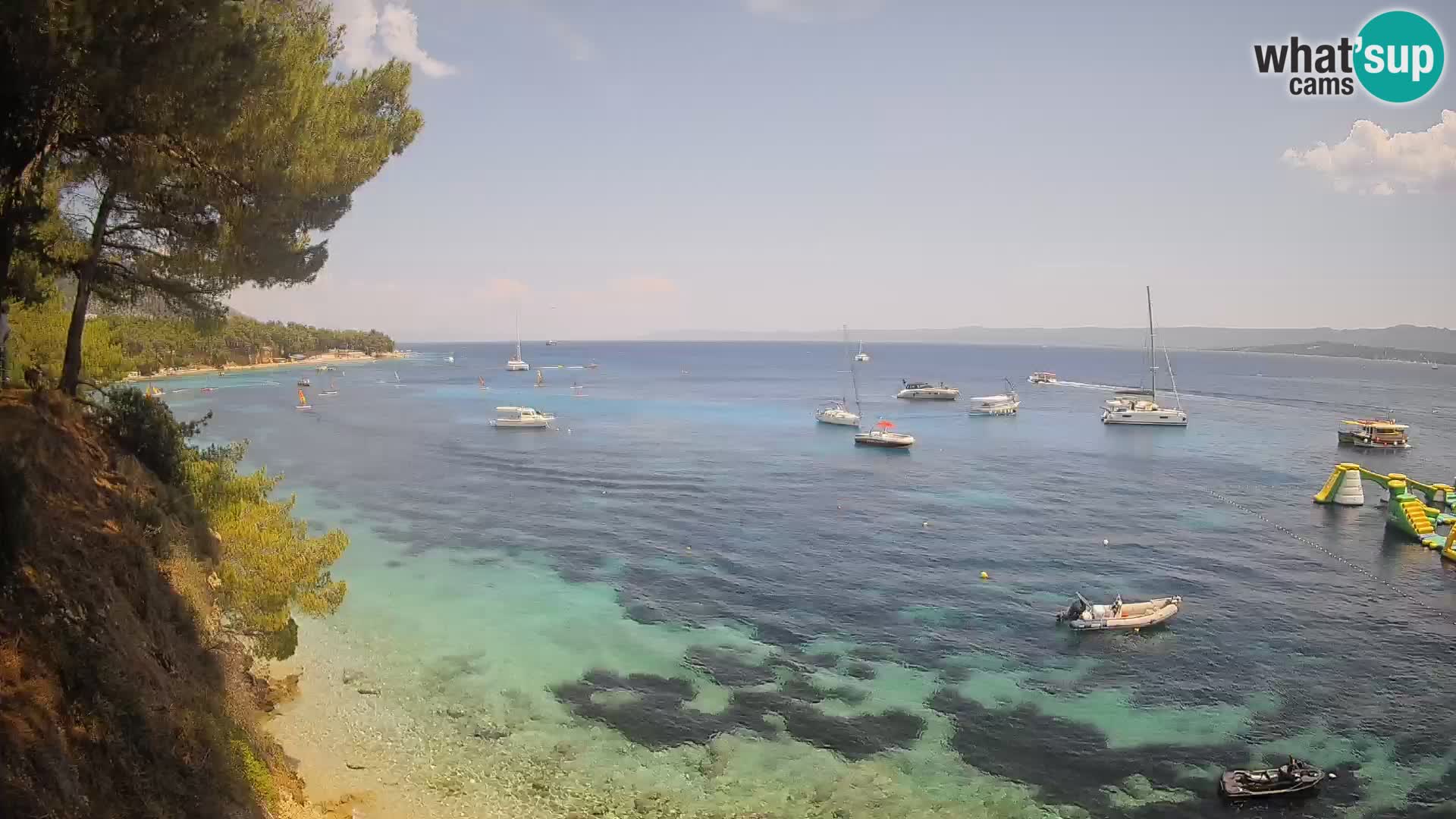 Web kamera Potočine Bol – Pogled uživo na plažu Borak, otok Brač