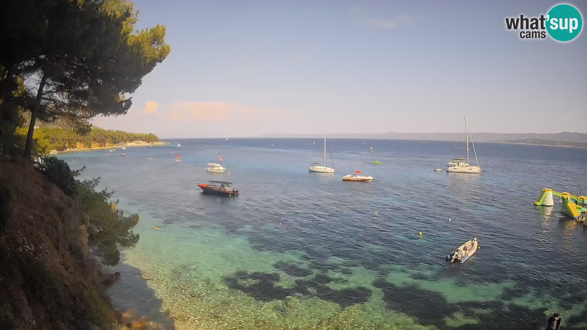 Webcam Spiaggia Potočine Bol – Vista live sulla spiaggia Borak, Isola di Brač