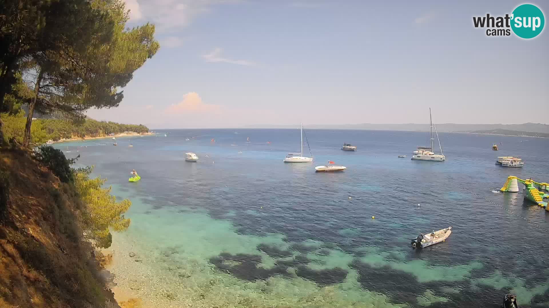 Webcam Spiaggia Potočine Bol – Vista live sulla spiaggia Borak, Isola di Brač