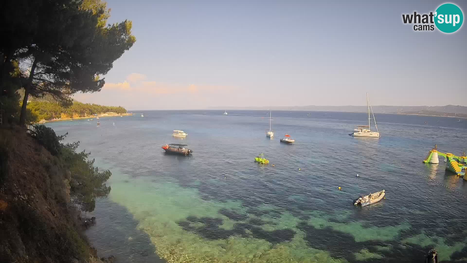 Web kamera Potočine Bol – Pogled uživo na plažu Borak, otok Brač