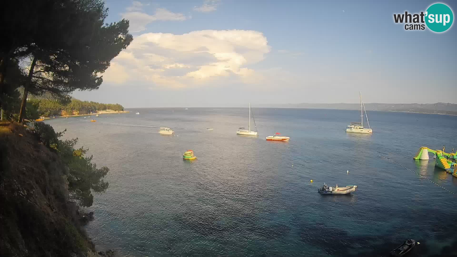 Webcam Spiaggia Potočine Bol – Vista live sulla spiaggia Borak, Isola di Brač