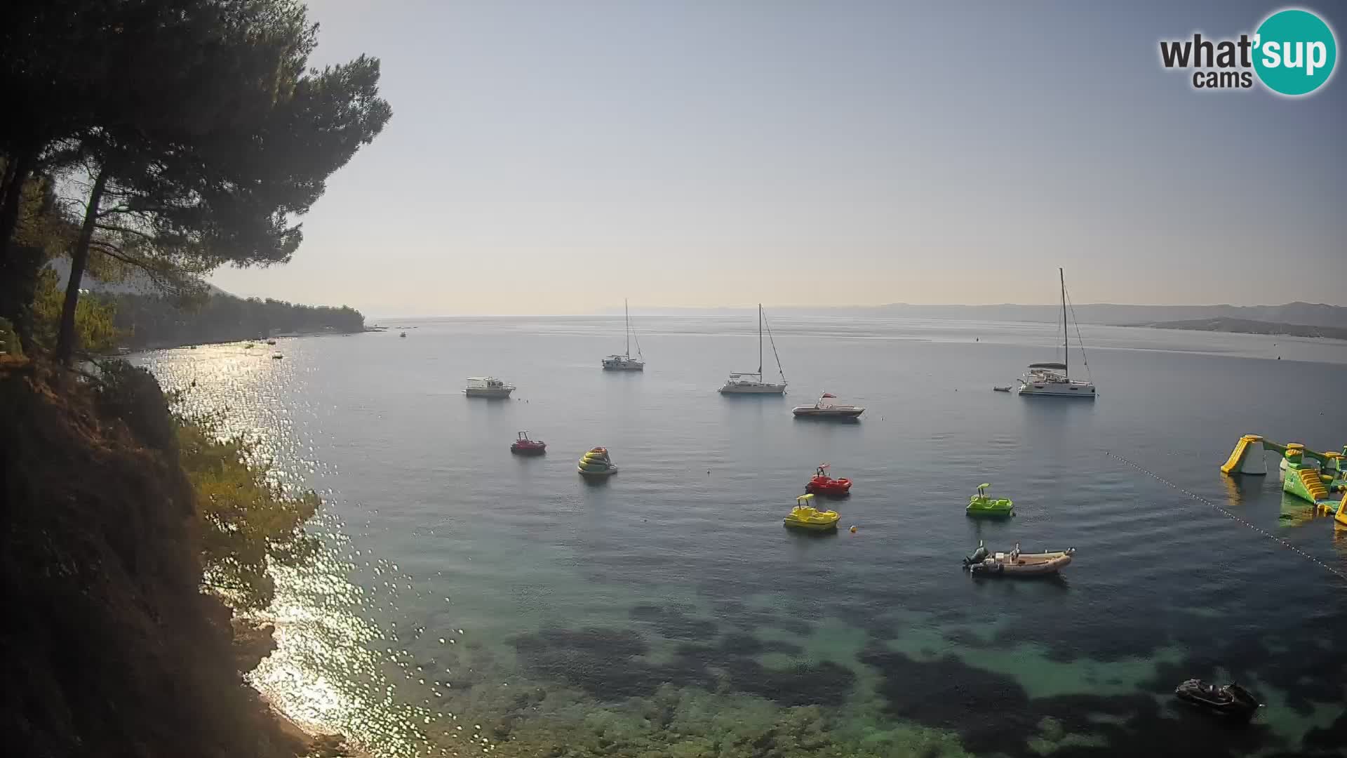 Web kamera Potočine Bol – Pogled uživo na plažu Borak, otok Brač