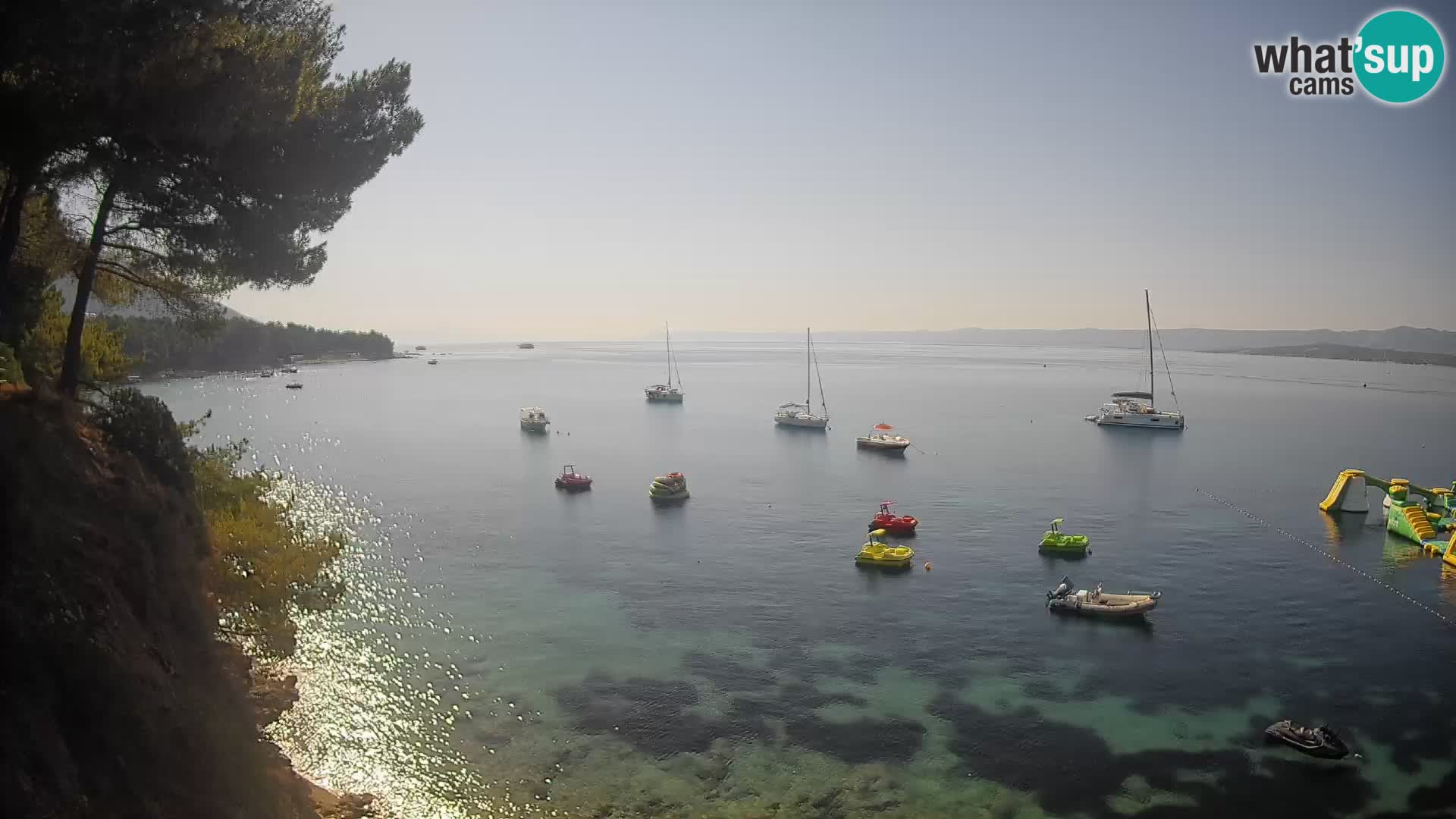 Webcam Spiaggia Potočine Bol – Vista live sulla spiaggia Borak, Isola di Brač