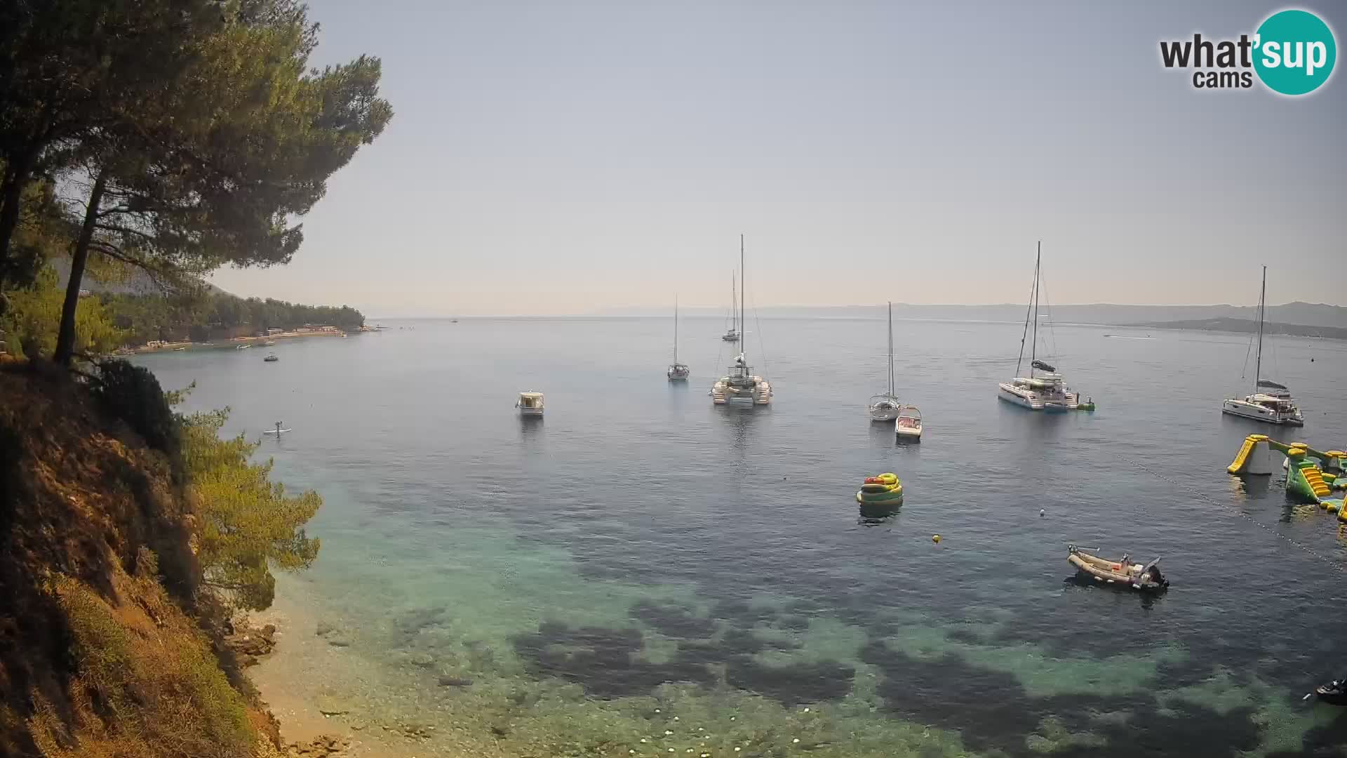 Web kamera Potočine Bol – Pogled uživo na plažu Borak, otok Brač