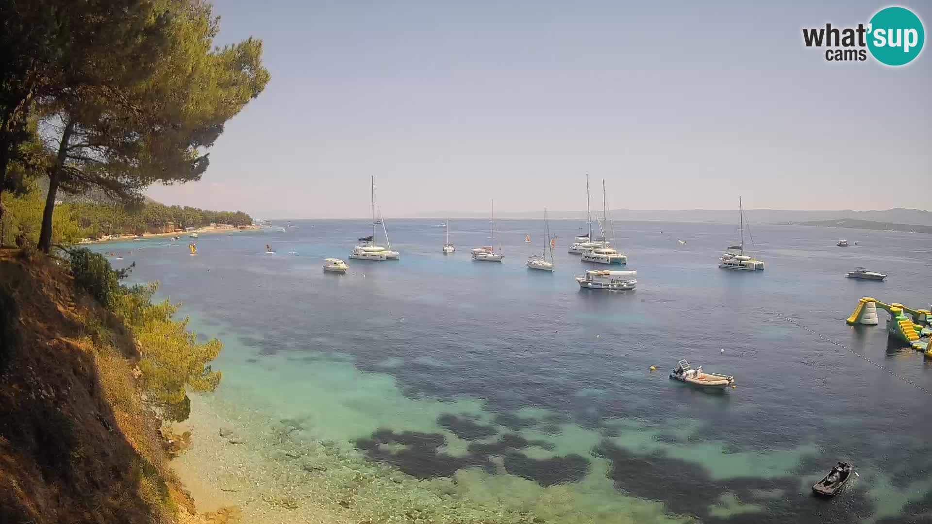 Web kamera Potočine Bol – Pogled uživo na plažu Borak, otok Brač