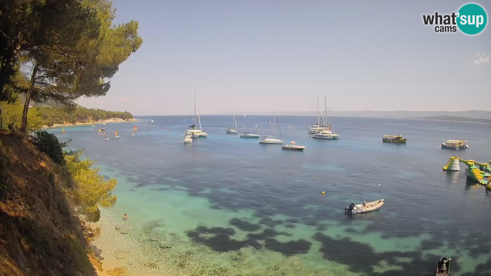 Webcam Spiaggia Potočine Bol – Vista live sulla spiaggia Borak, Isola di Brač
