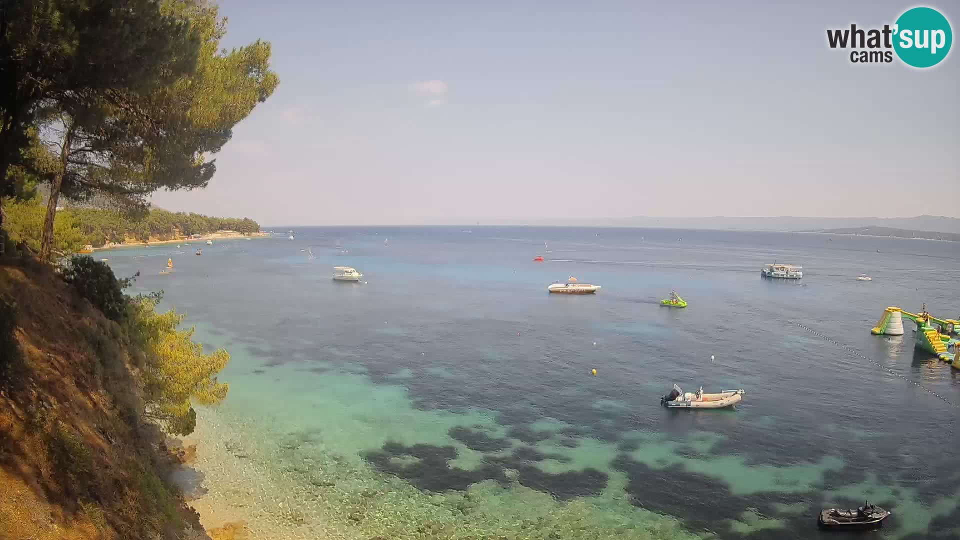 Webcam Spiaggia Potočine Bol – Vista live sulla spiaggia Borak, Isola di Brač