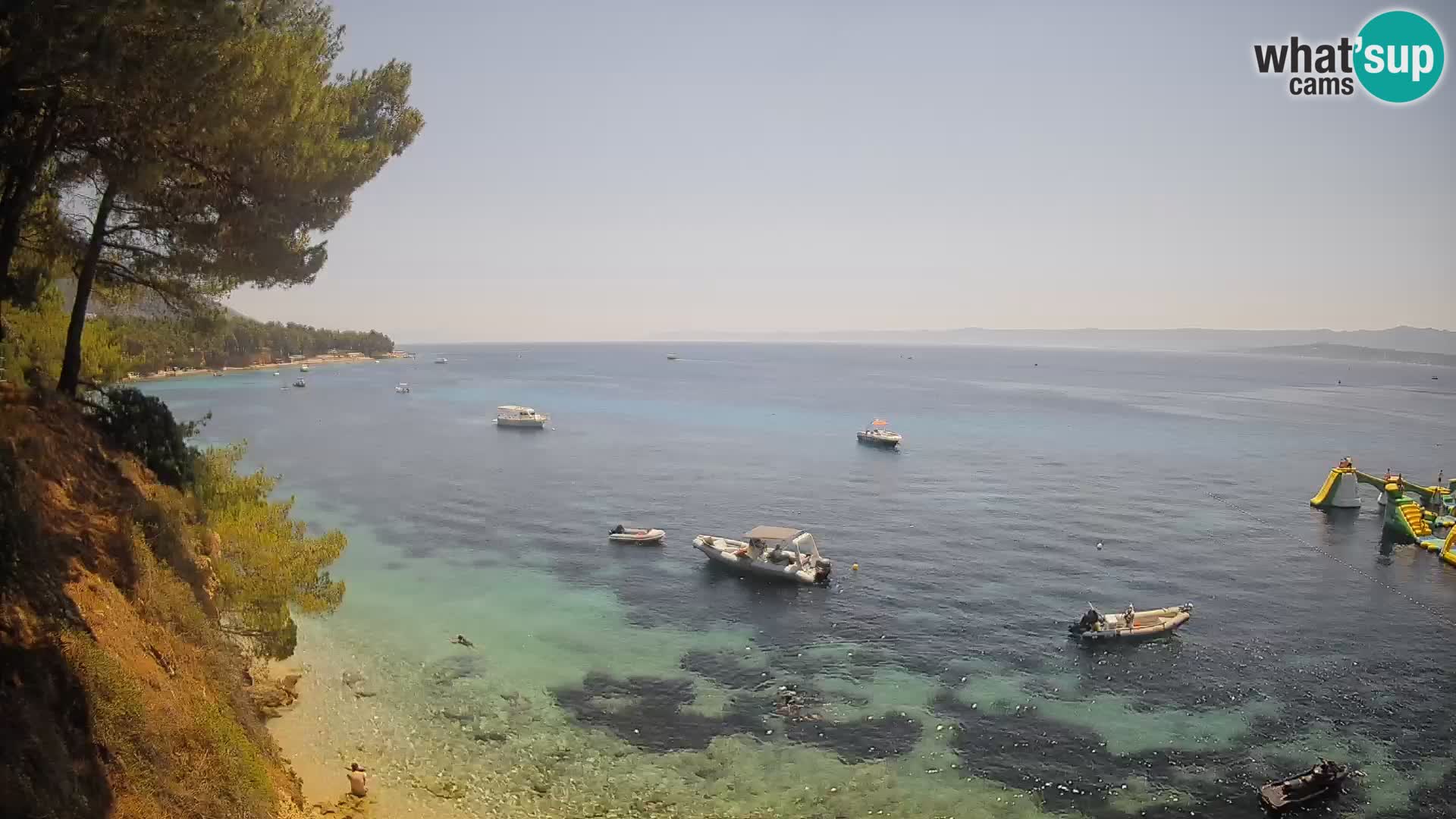Webcam Spiaggia Potočine Bol – Vista live sulla spiaggia Borak, Isola di Brač