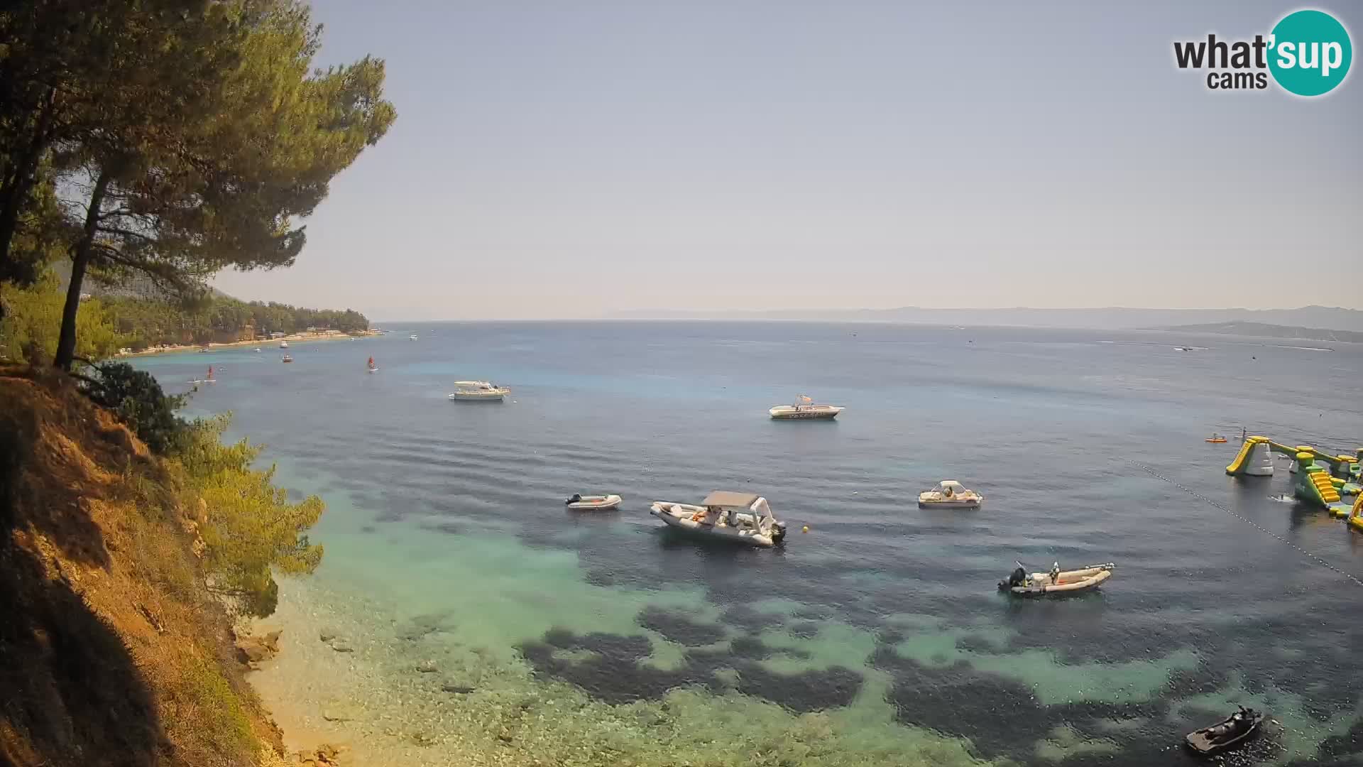 Web kamera Potočine Bol – Pogled uživo na plažu Borak, otok Brač