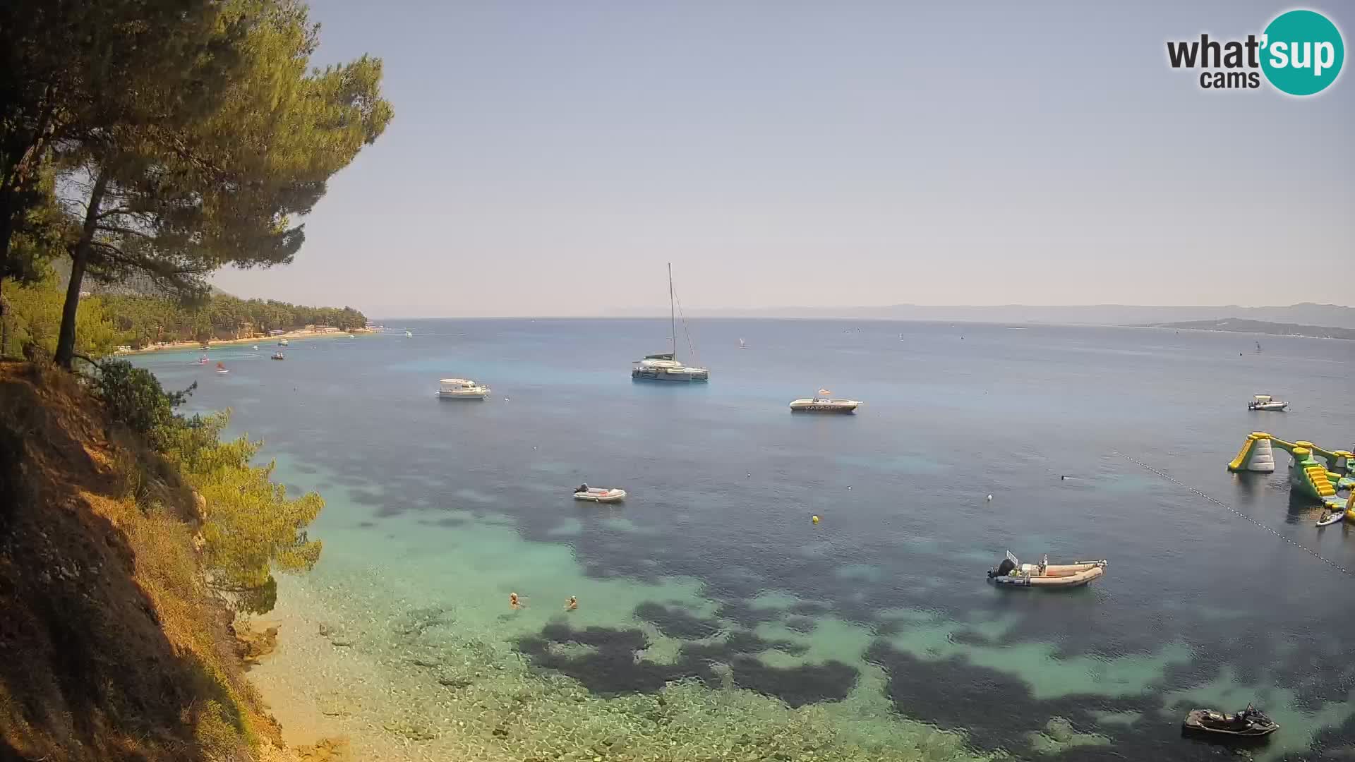 Webcam Spiaggia Potočine Bol – Vista live sulla spiaggia Borak, Isola di Brač