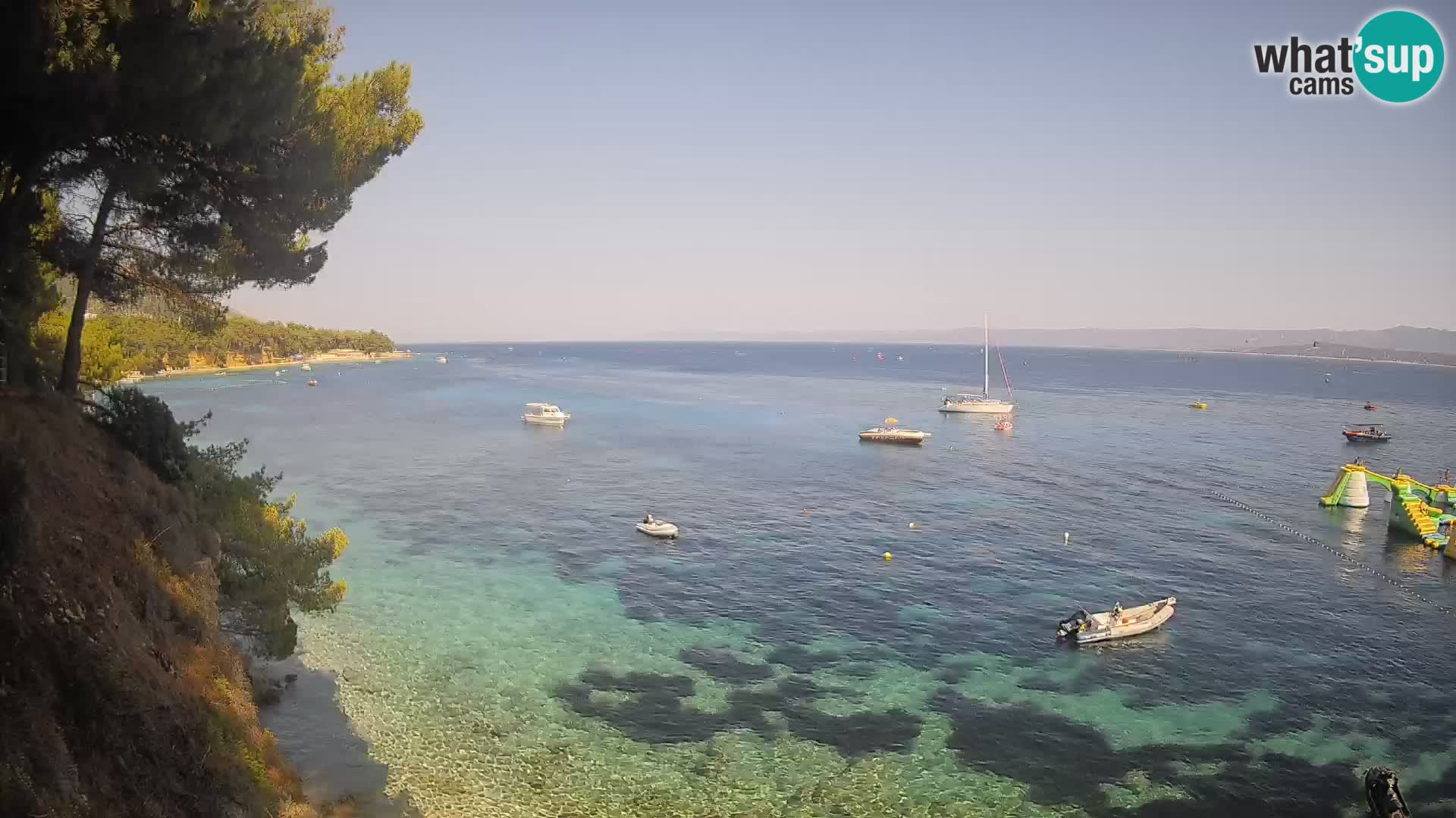 Webcam Spiaggia Potočine Bol – Vista live sulla spiaggia Borak, Isola di Brač