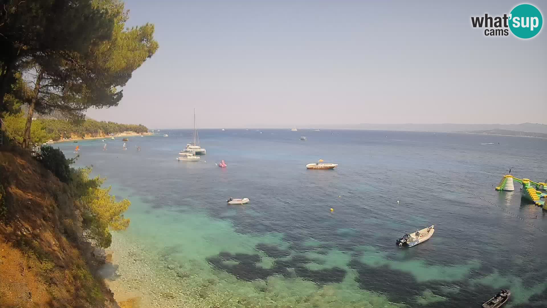Webcam Spiaggia Potočine Bol – Vista live sulla spiaggia Borak, Isola di Brač