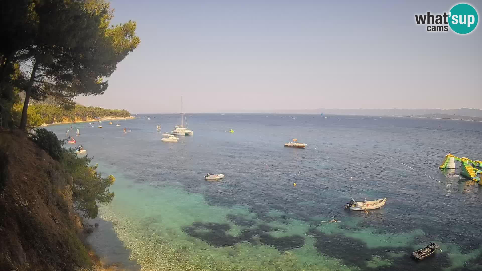 Webcam Spiaggia Potočine Bol – Vista live sulla spiaggia Borak, Isola di Brač