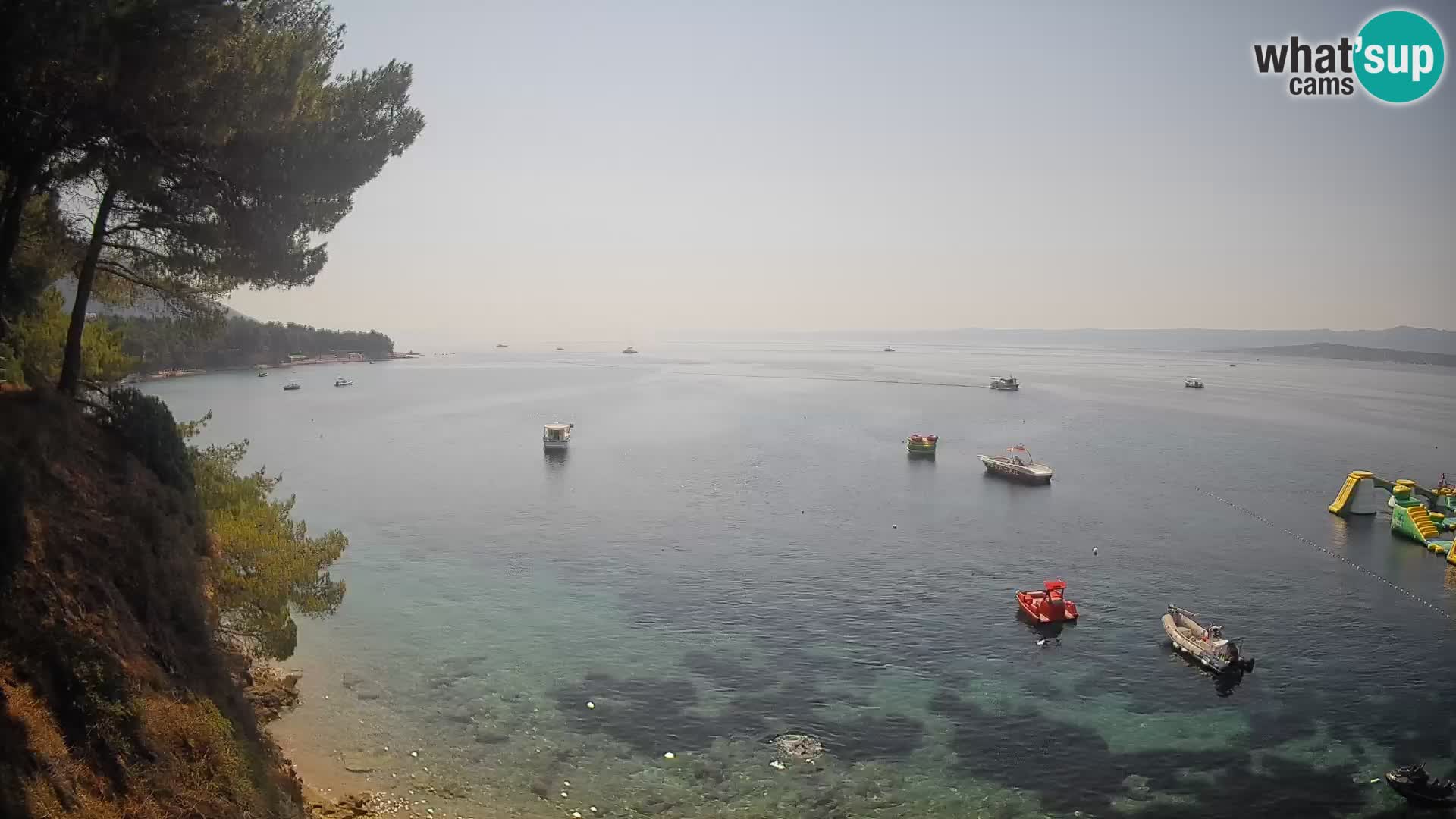 Webcam Spiaggia Potočine Bol – Vista live sulla spiaggia Borak, Isola di Brač