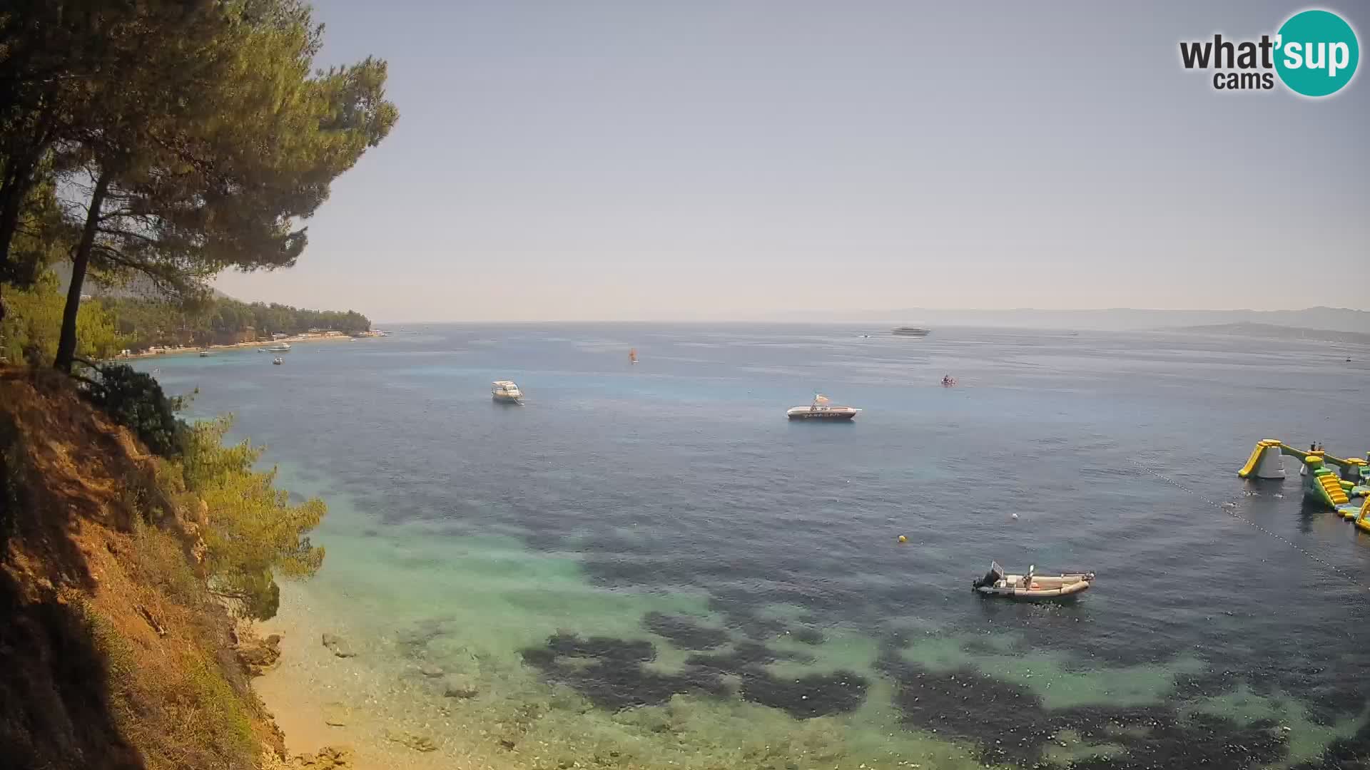 Webcam Spiaggia Potočine Bol – Vista live sulla spiaggia Borak, Isola di Brač