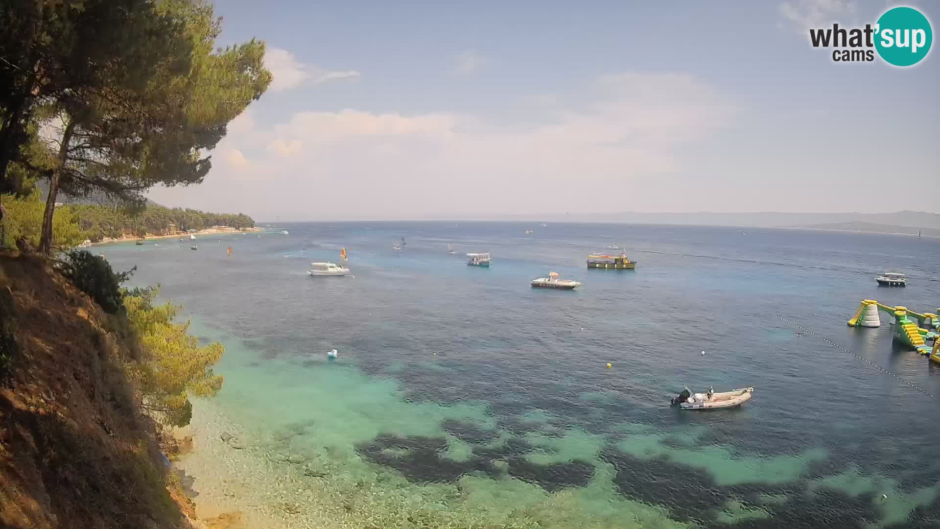 Web kamera Potočine Bol – Pogled uživo na plažu Borak, otok Brač