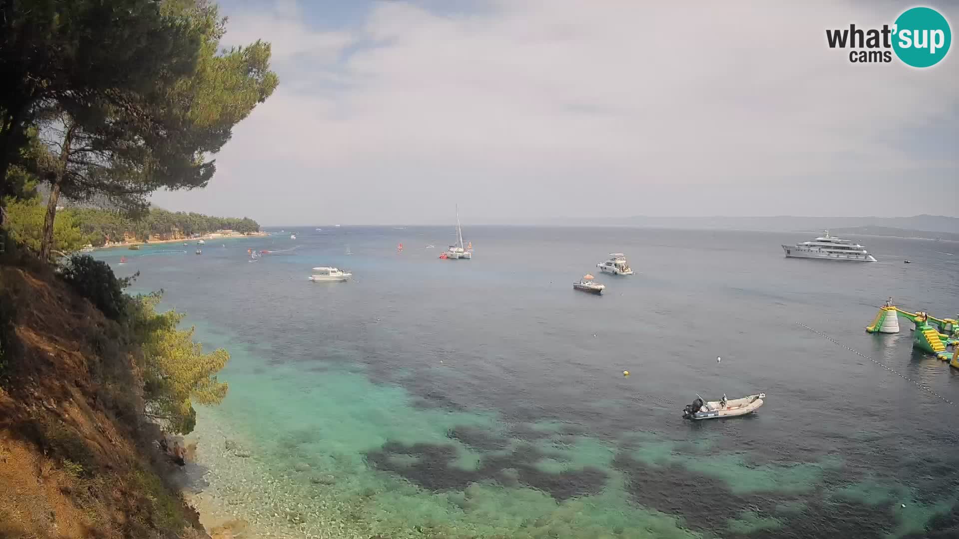 Webcam Spiaggia Potočine Bol – Vista live sulla spiaggia Borak, Isola di Brač