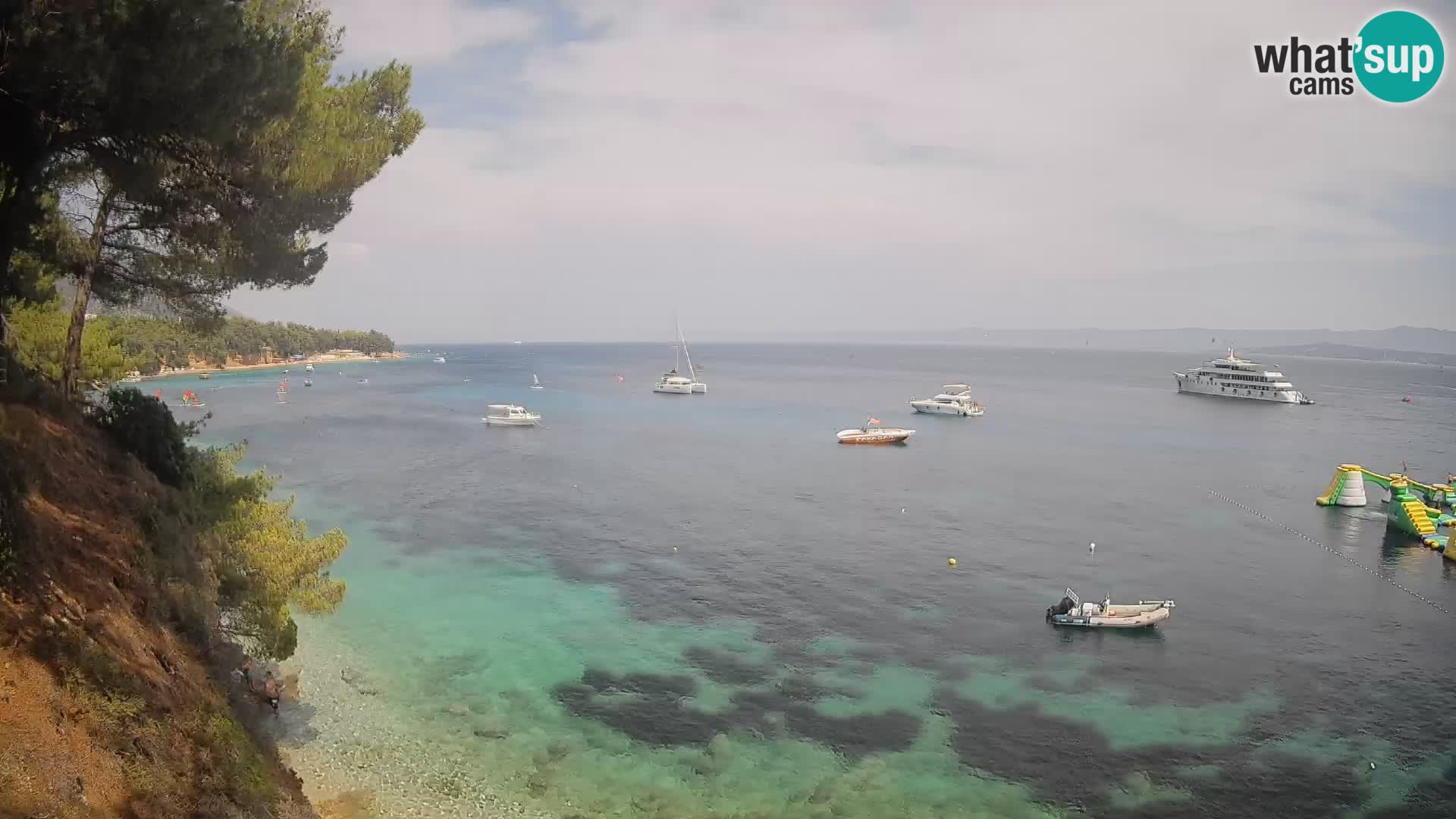 Web kamera Potočine Bol – Pogled uživo na plažu Borak, otok Brač