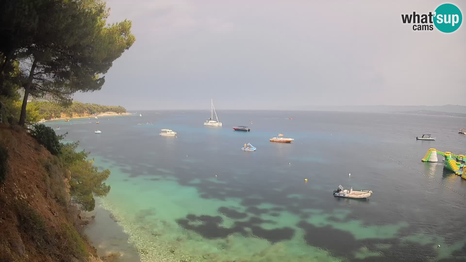 Webcam Spiaggia Potočine Bol – Vista live sulla spiaggia Borak, Isola di Brač