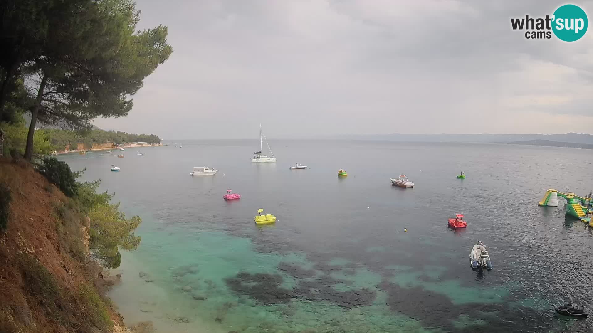 Web kamera Potočine Bol – Pogled uživo na plažu Borak, otok Brač