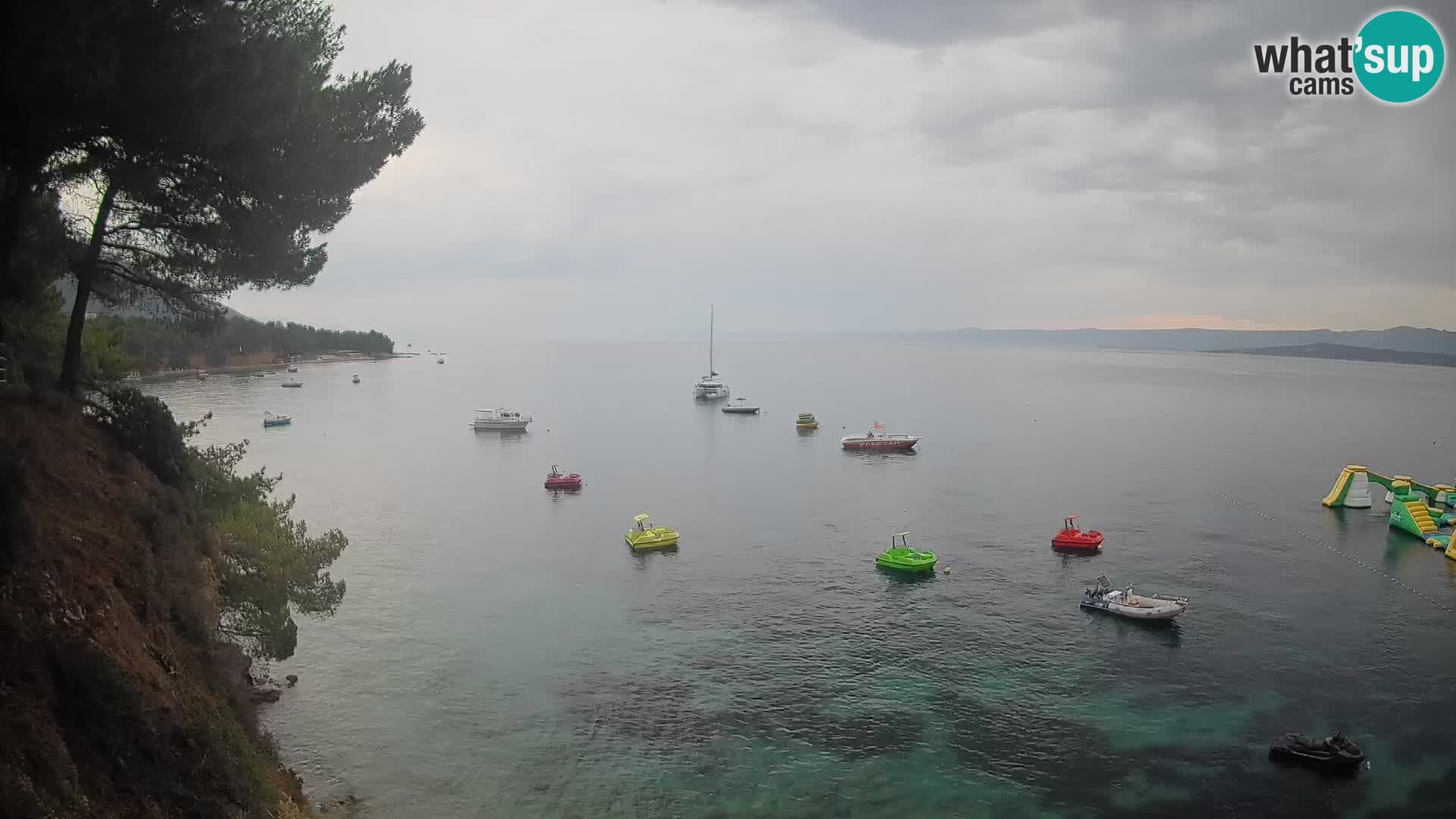 Webcam Spiaggia Potočine Bol – Vista live sulla spiaggia Borak, Isola di Brač