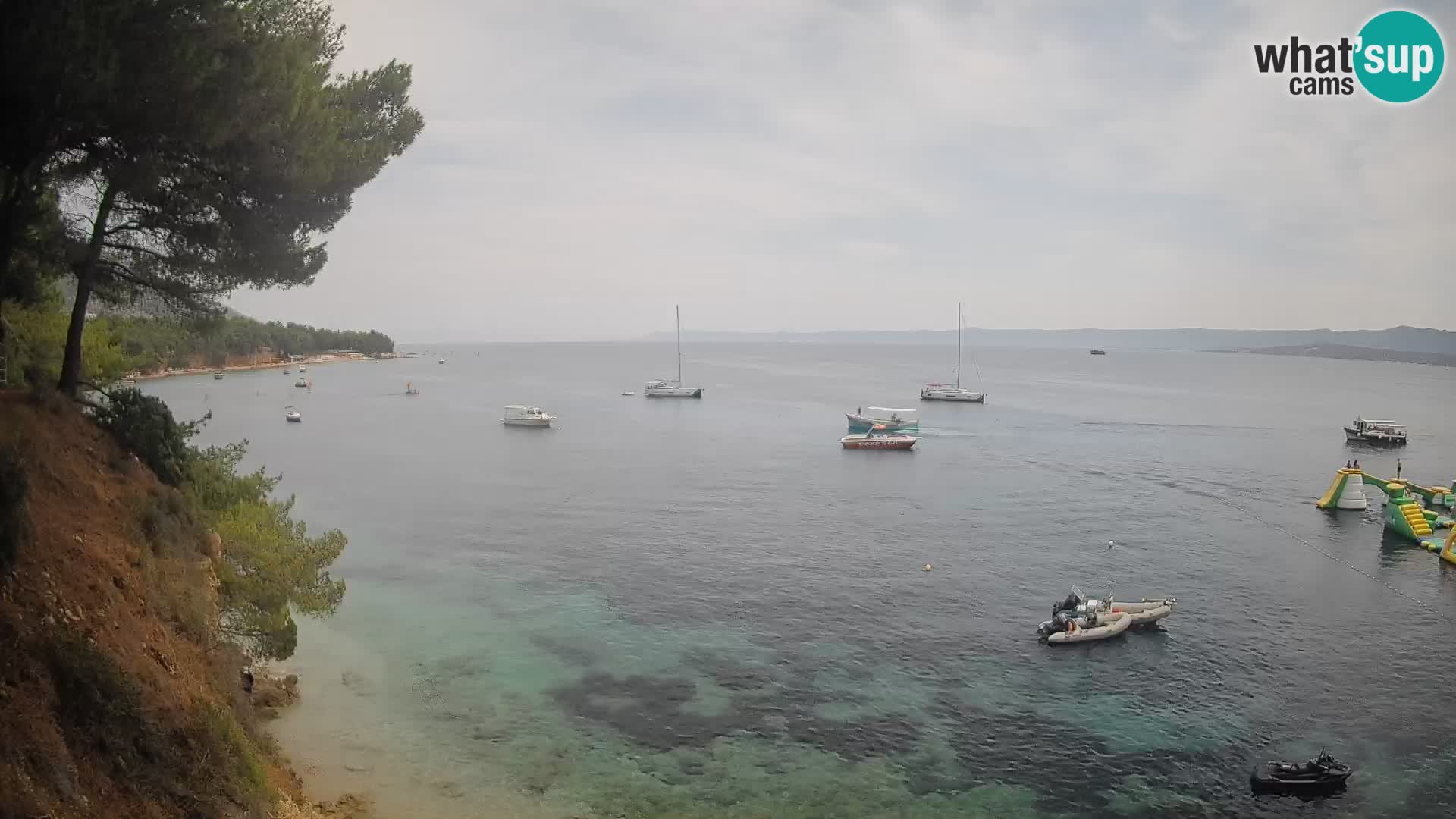 Webcam Spiaggia Potočine Bol – Vista live sulla spiaggia Borak, Isola di Brač